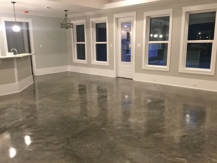 Stained concrete finished by Decorative Concrete Designs