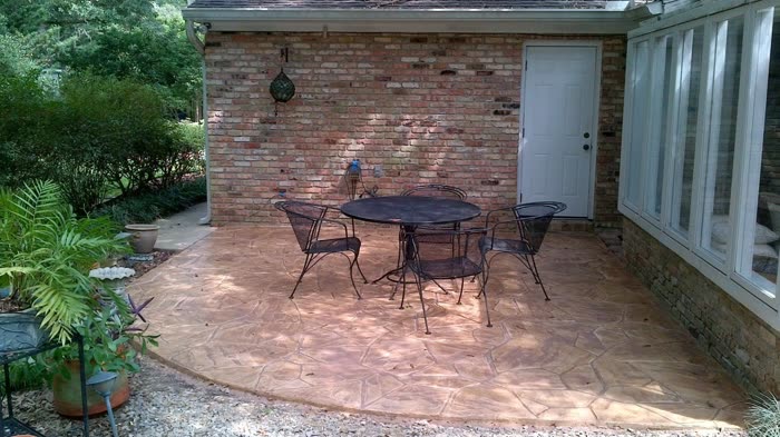 Finished decorative concrete project by Decorative Concrete Designs